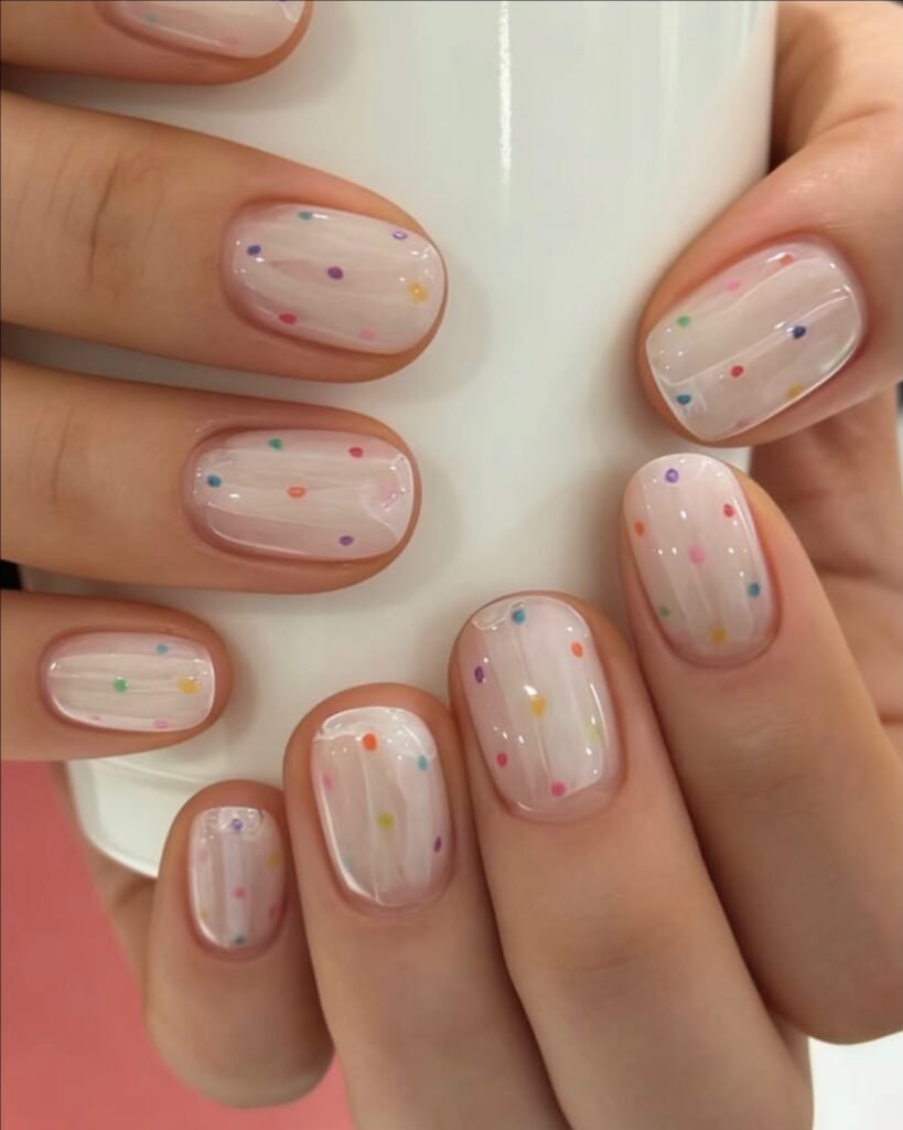 delikatny manicure do pracy