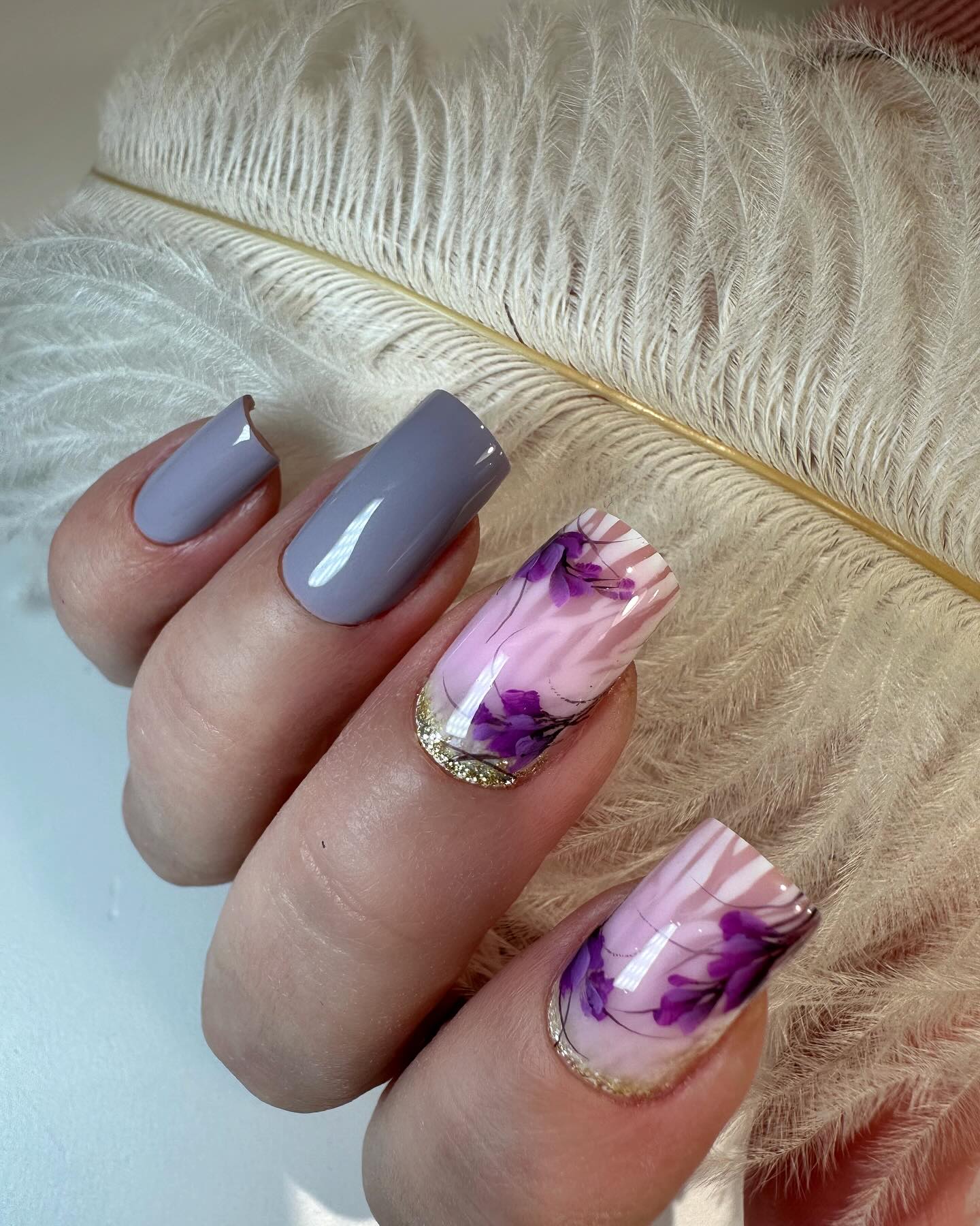 paznokcie w kwiatki