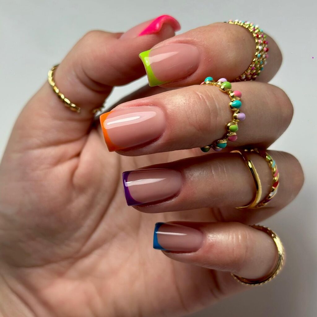 nude french manicure