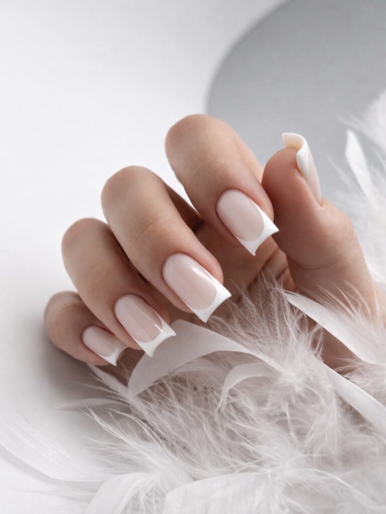 modne french nails