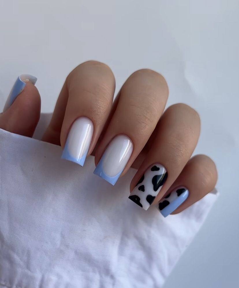 nowoczesny french manicure