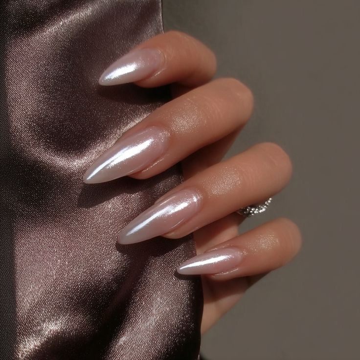 pearl chrome nails
