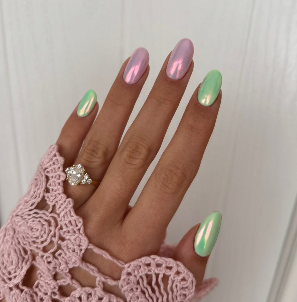 chrome nails inspiracje