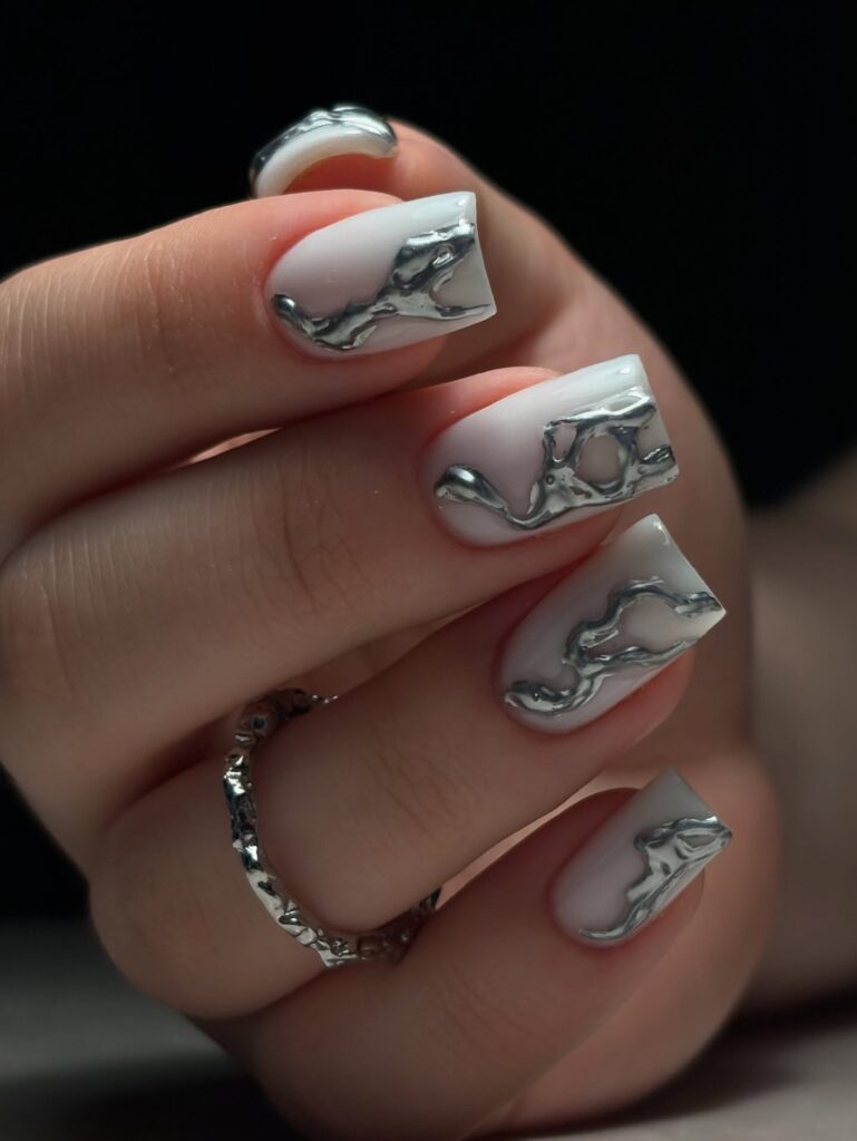 chrome nails Instagram