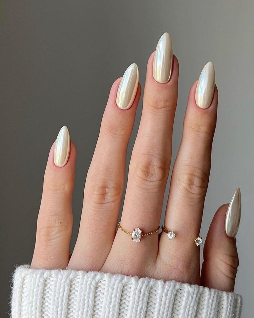 chrome powder nails