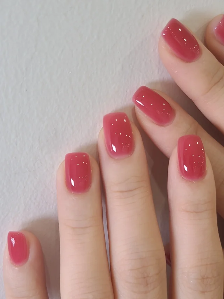 jelly nails różowe