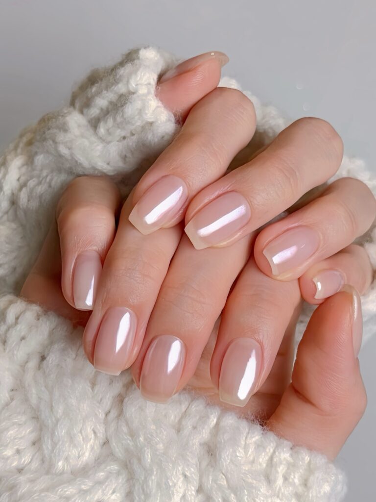glazed chrome nails