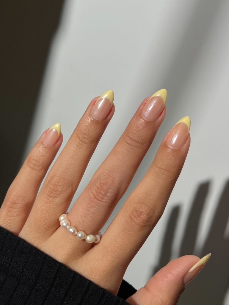 nude glazed nails