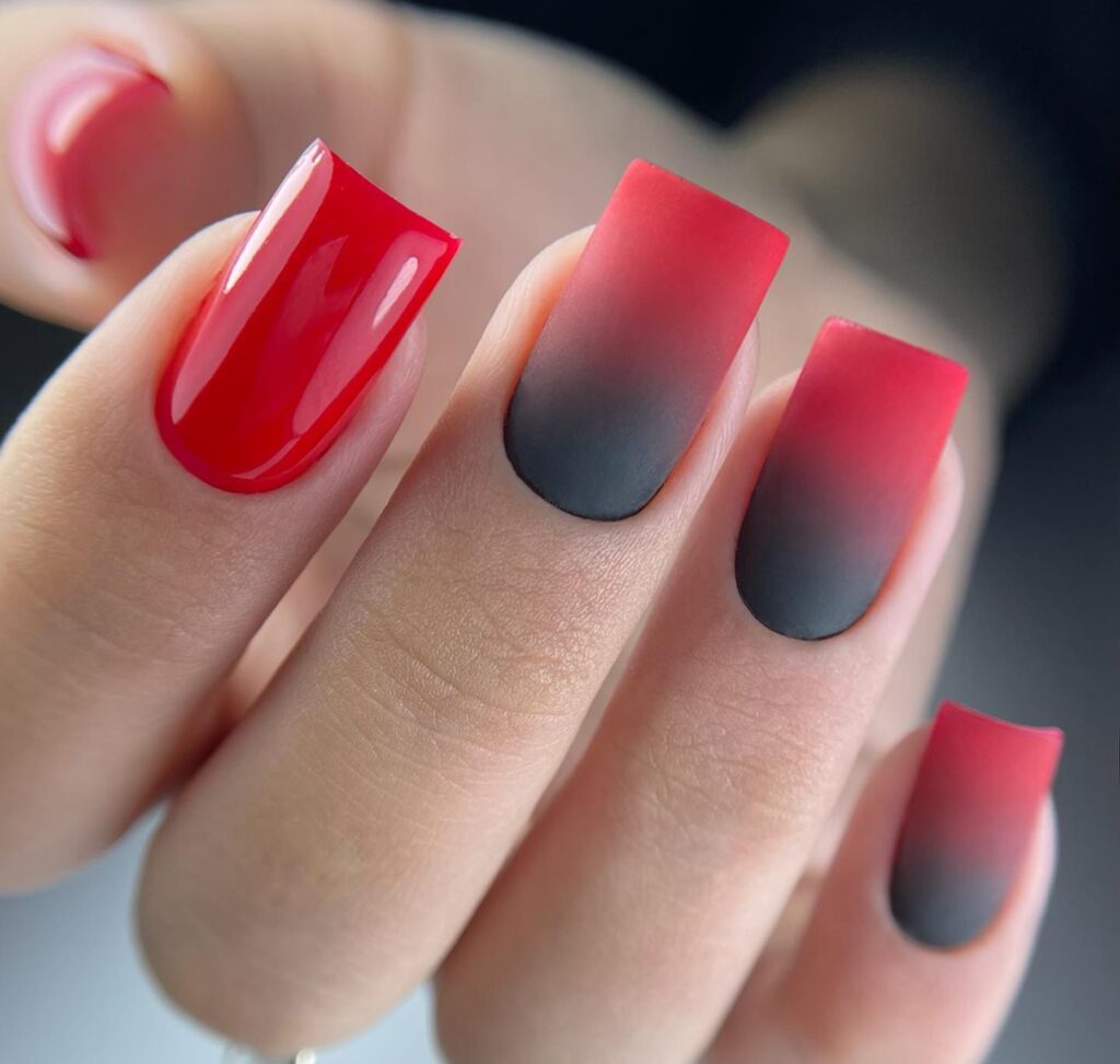 czerwone ombre